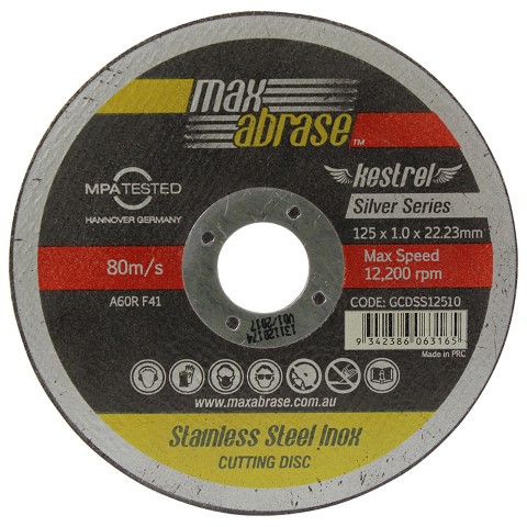 MAXABRASE 125 X 2.5MM CUTTING DISC - STAINLESS SILVER SERIES 